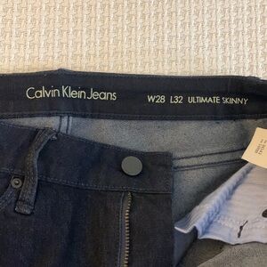 Women’s Calvin Klein Jeans, W28 L32, Ultimate Skinny, Indigo Dark Blue Finish